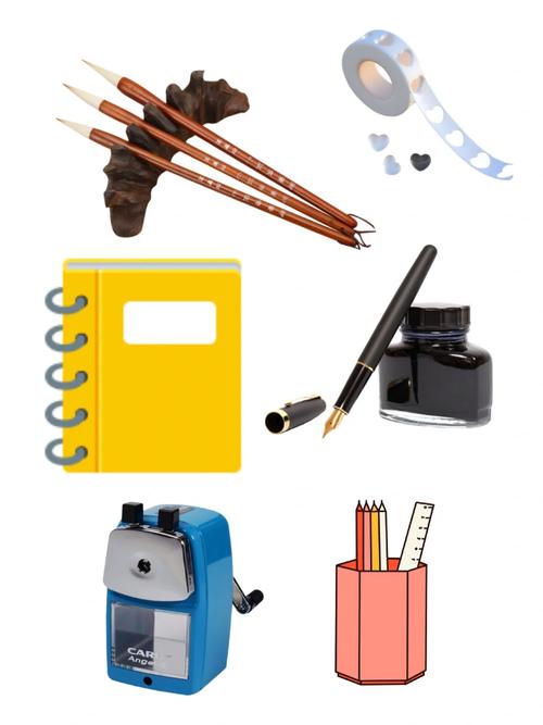 高清可打印文具圖片，學習生活必備！